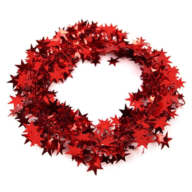 

Colored Five-pointed Star Wreath Iron Wire for Home Party Window Wedding Decor красный