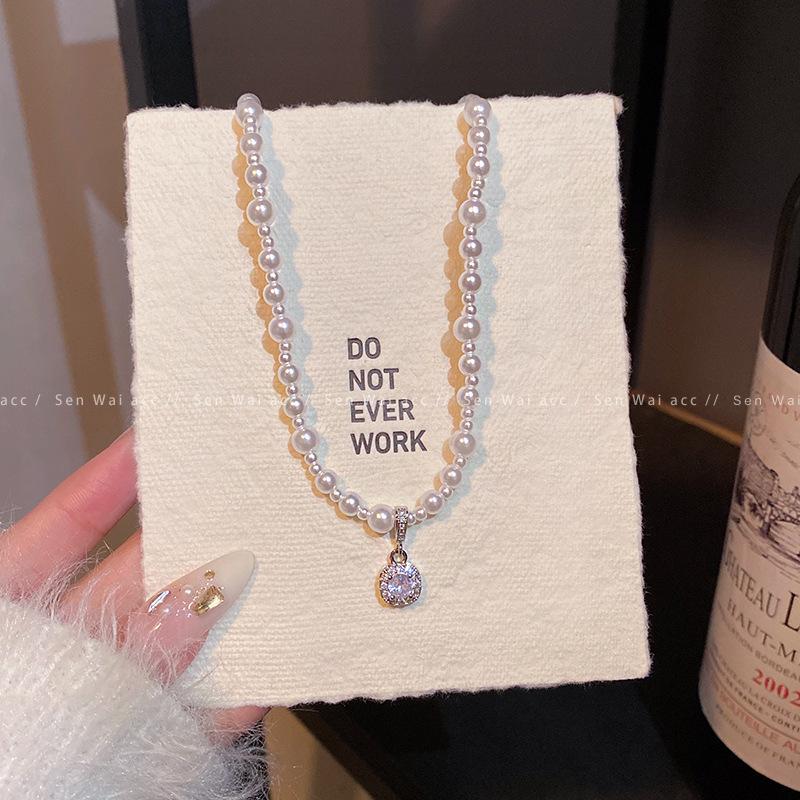 Koreanische High-End Barockperlenkette - Leichte Luxus Perlen Schlüsselbeinkette für Damen
