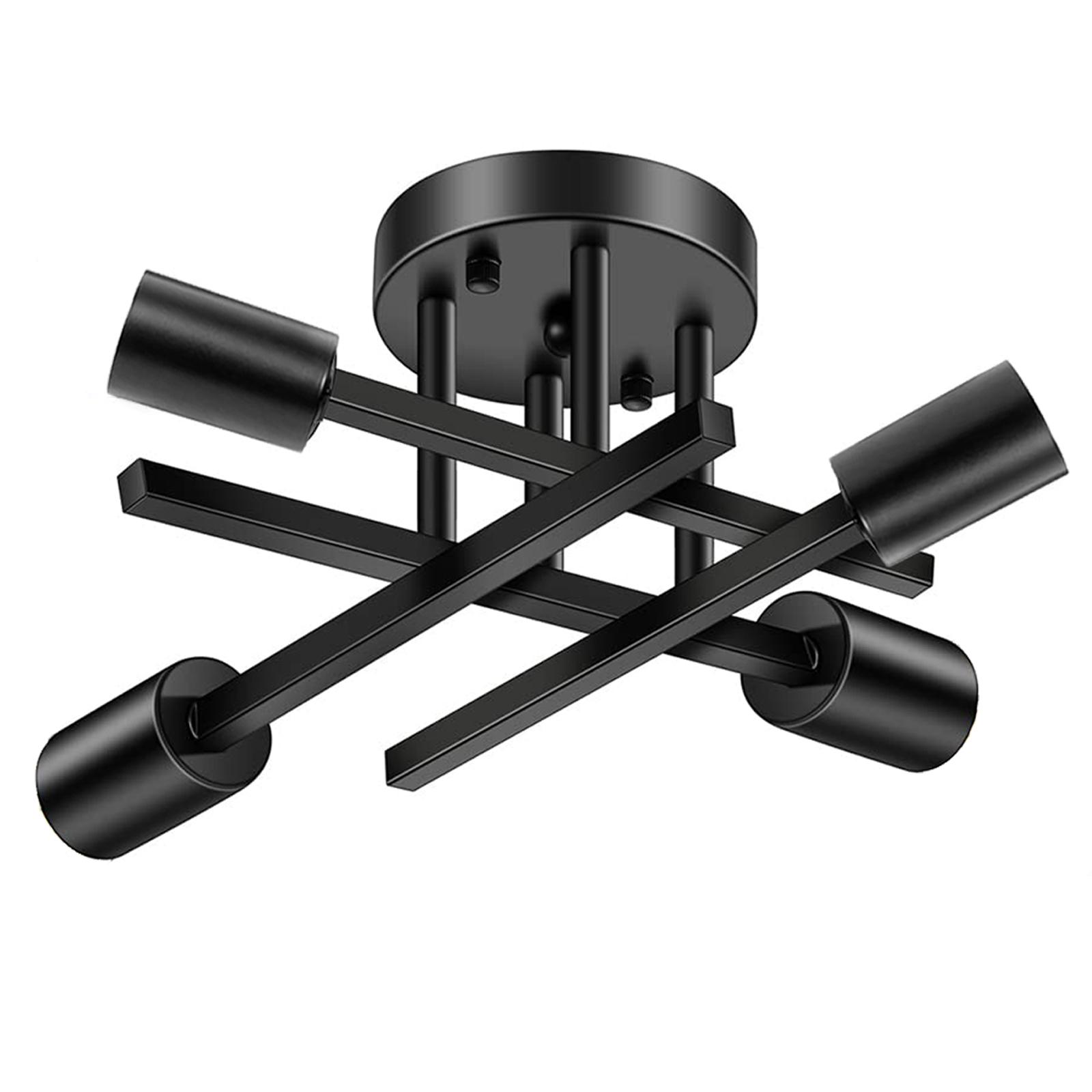 

Modern Sputnik Chandelier Light Semi Flush Mount Close to Ceiling Light 4/6 LED Light Bulbs E27 Base for Bedroom Living Room