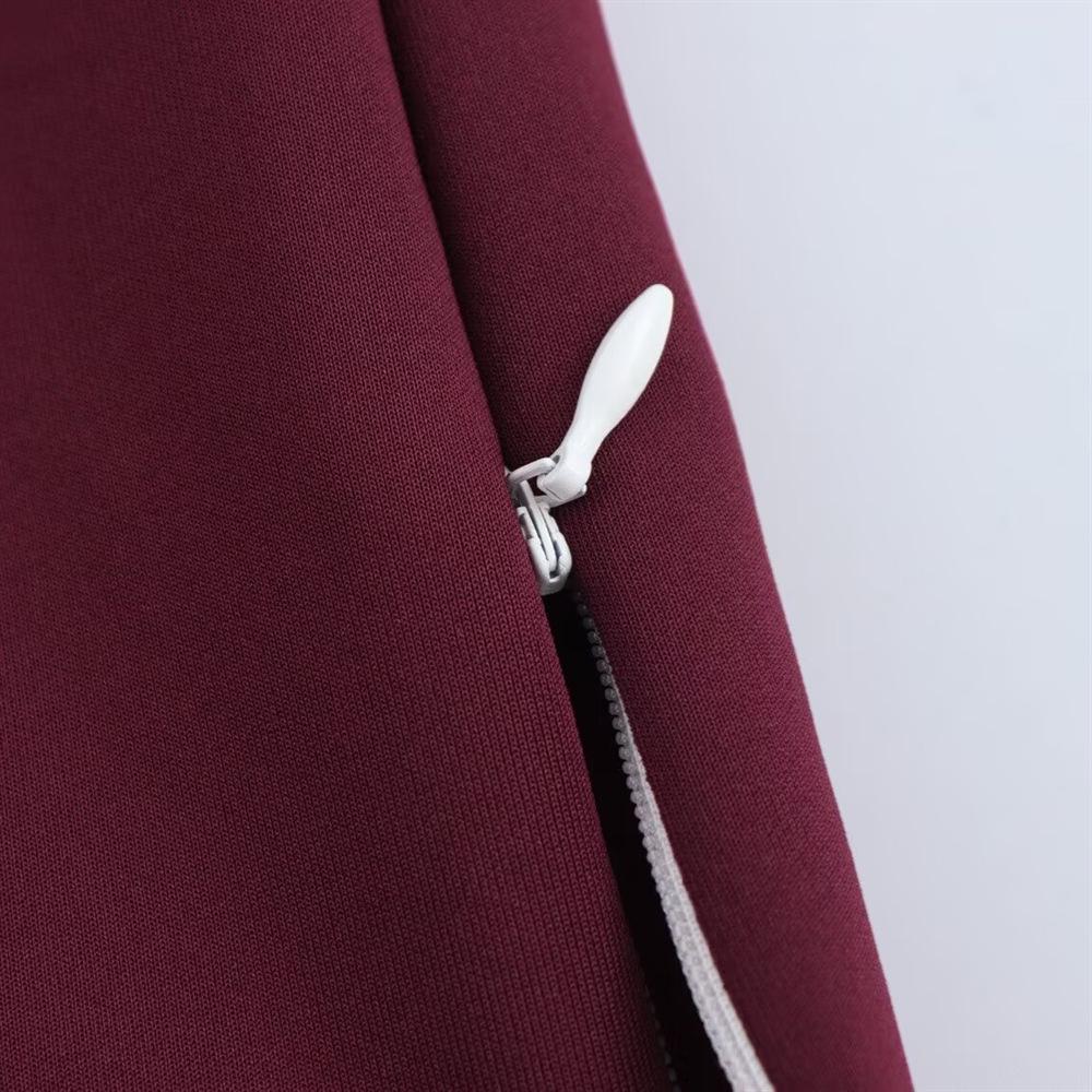 2025 Spring Women's Color Block Embroidery Jacket and Straight-Leg Pants Set