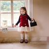 JELLYBABY Luxury Velvet Sleeveless Princess Dress Two-Piece Set