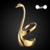304 Stainless Steel Fork and Spoon Set with Swan Holder