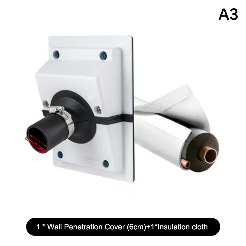 Hvac Wall Penetration & Line-Set Cover Kit Split System Adjustable Indoor/Outdoor Ac Line Set Sleeve, Water Butt Connector Kit