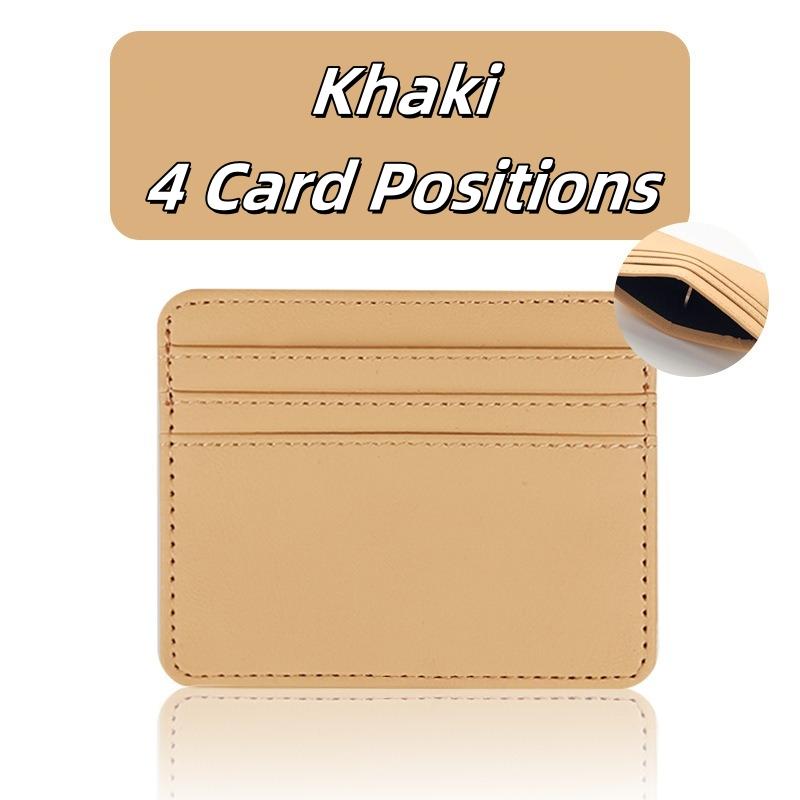 Business Anti-theft Brush PU Leather Card Slim ID and Bank Card Holder Wallet Protective Case Coin Card Holder Pouch
