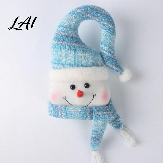 Christmas Tree Finial Lighted Topper Glowing Snowman Star Hat with LED Light Top Decoration Winter Holiday Decor for Home And Indoor Soft Warm Light