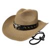Pălărie de cowboy din paie pentru femei, pălărie de cowboy din paie, cute, modelabilă, cu bor larg, pentru femei și bărbați