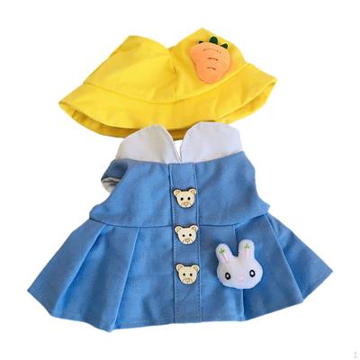 Stuffed Doll Dress, Dress Hat Outfit ,Soft DIY Coordination Skirt Costume