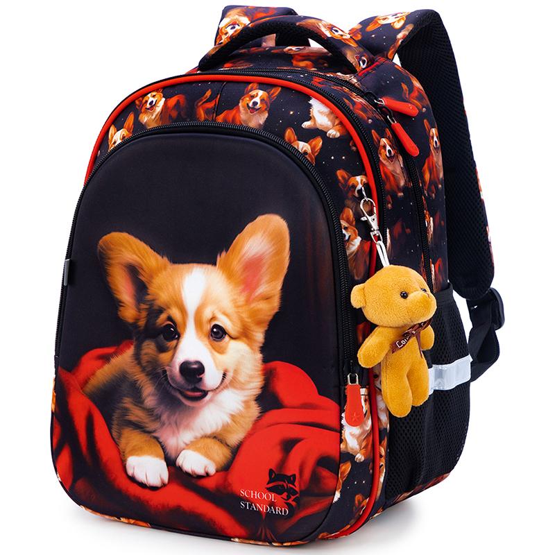 Cartoon 3D Tierprint Schulrucksack für Mädchen Klasse 1-3 Orthopädischer Grundschulrucksack