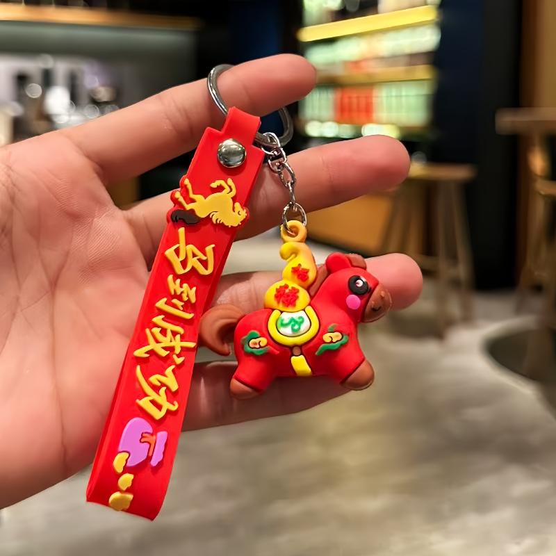 

Милий Мультяшний Брелок для Ключів з Конем, Підвіски Знака Зодіаку Коня, Модний Брелок для Ключів від Машини, Декоративні Аксесуари для Рюкзака, Подарунок на Новий Рік A4