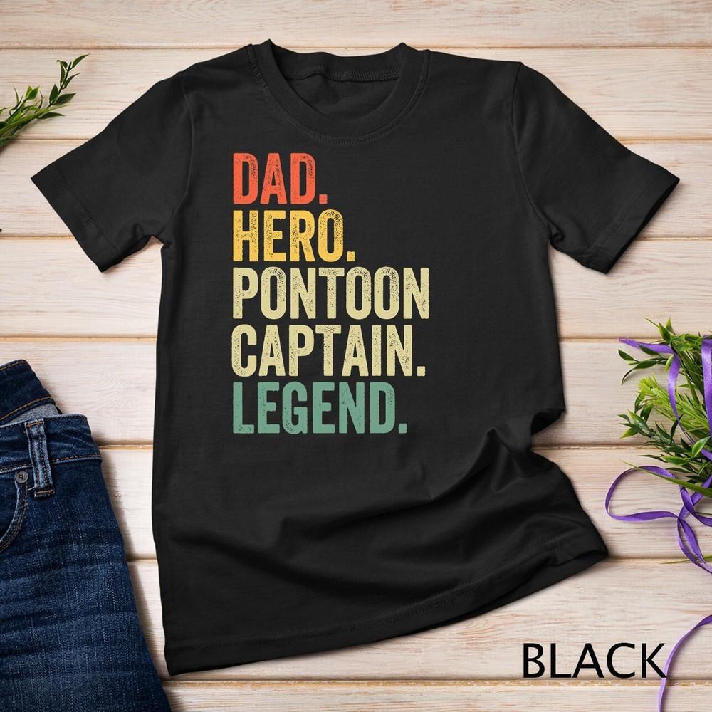 Mens Funny Pontoon Boat Captain Dad Boating Unisex T-shirt 3XL