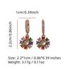 1 Pair Fashion Round Garland Dangle Earrings for Women Zirconia Earring Jewelry Daily Wedding Party Accessories