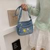 Bestickte Handytasche Jeans-Tasche Damen Umhängetasche