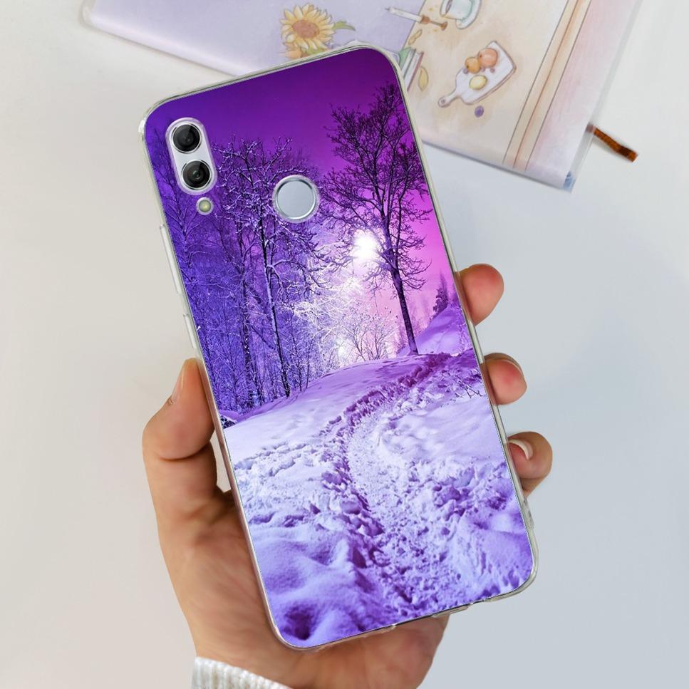 For Honor 10 Lite HRY-LX1 Case Luxury Flower Love Soft TPU Silicone Clear Cover For Huawei Honor 10Lite 6.21" Phone Case Fundas