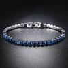 2025 New Fashion Green Crystal Friendship Bracelets Bangles for Women Silver Color Round Zircon Charm Bracelet Braclet Gifts