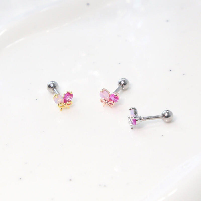 Ribbon Heart Surgical Piercing