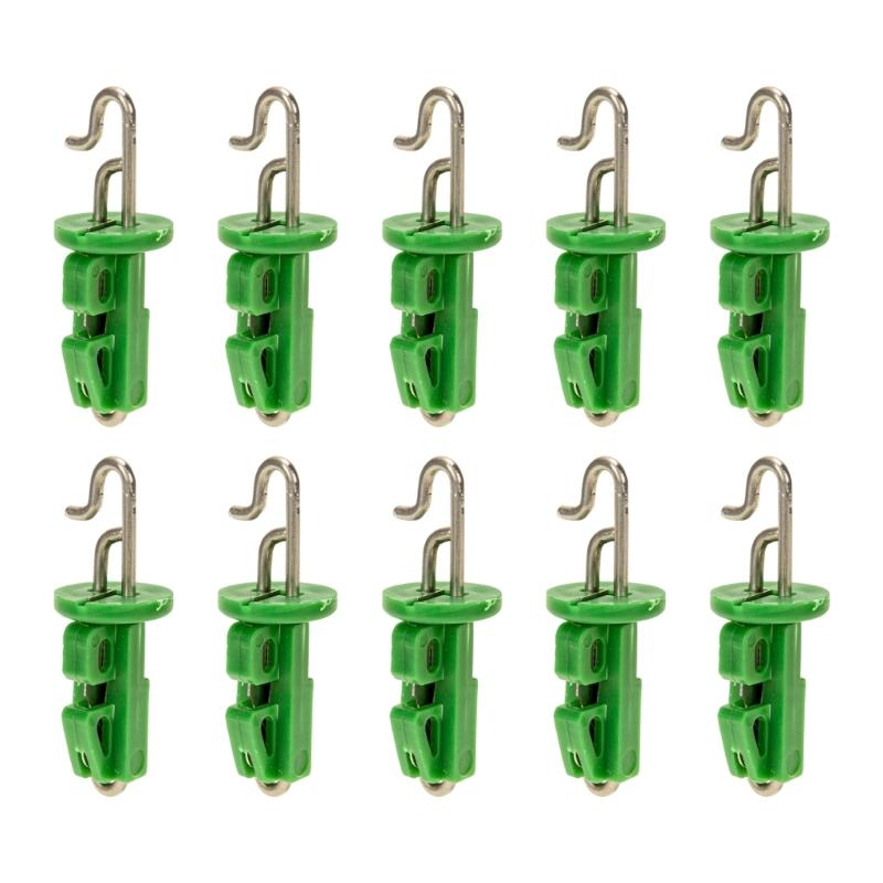 10Pcs Stainless Steel Fishing Hook Unhooker Portable Baits Release Clip Hook Remover Fishing Accessories Easy to Use зелёный
