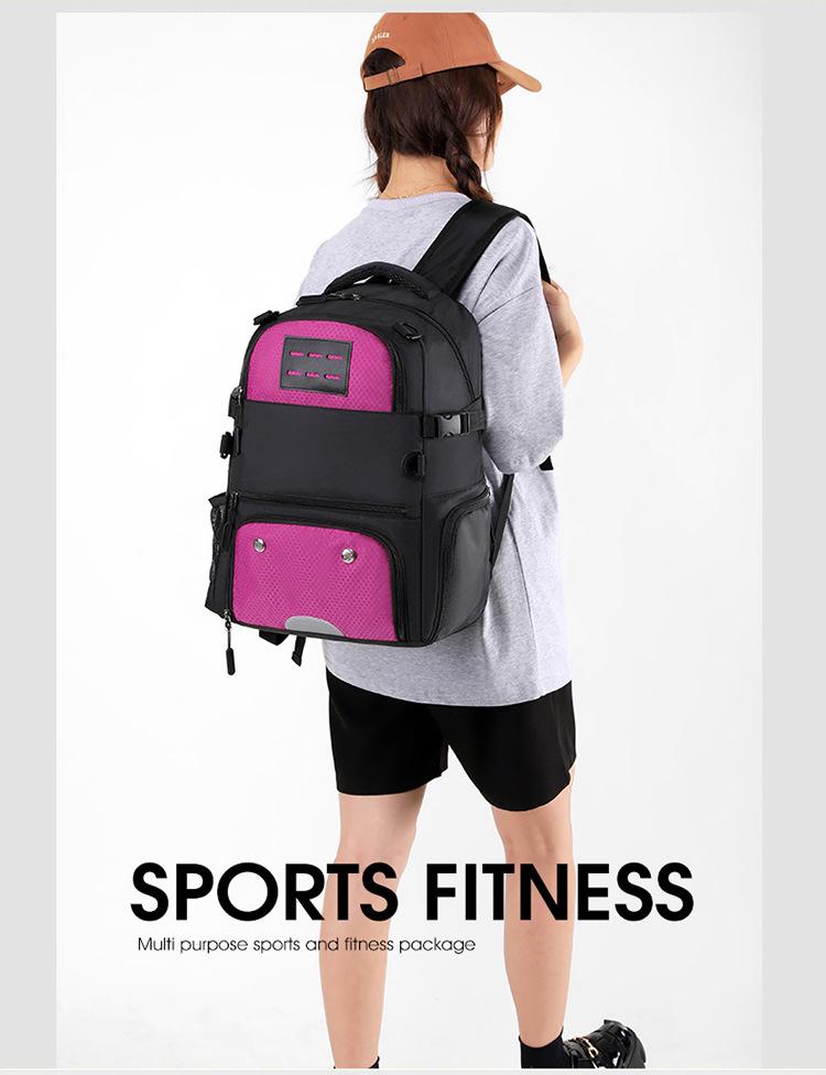 Water-Resistant Sports Backpack with Shoe Compartment - Large Capacity for Basketball, Football, and Outdoor Activities