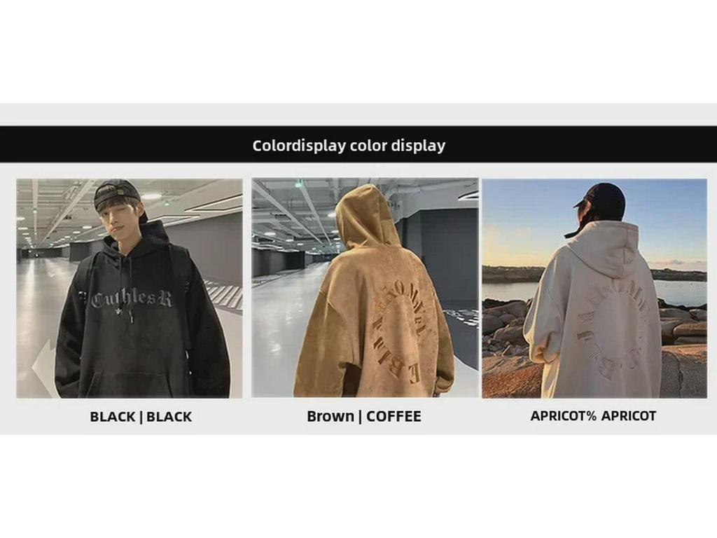 2023 Herren Trendiger Oversize-Hoodie mit Buchstabenaufdruck - Hongkong-Stil für Frühling & Herbst