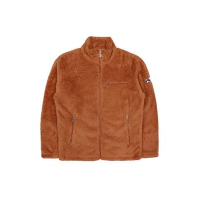 Fleece Sports Stand Collar Logo Jacket Men Jackets Brown FS2PLC4101X-CAL