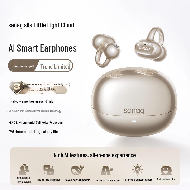 Sena S8SAI 2025 Bluetooth Ear-Clip Air Conduction Open-Ear Sports Earphones