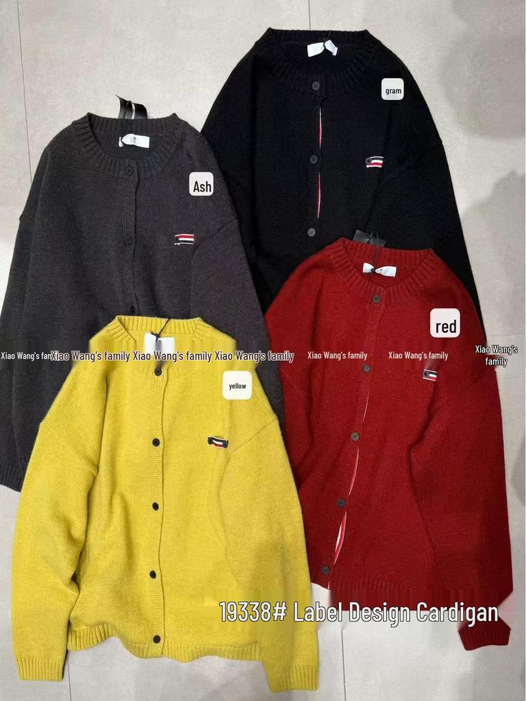 Xiao Wang's Winter Korean-Style Loose Plus Size Casual Knitted Cardigan Sweater