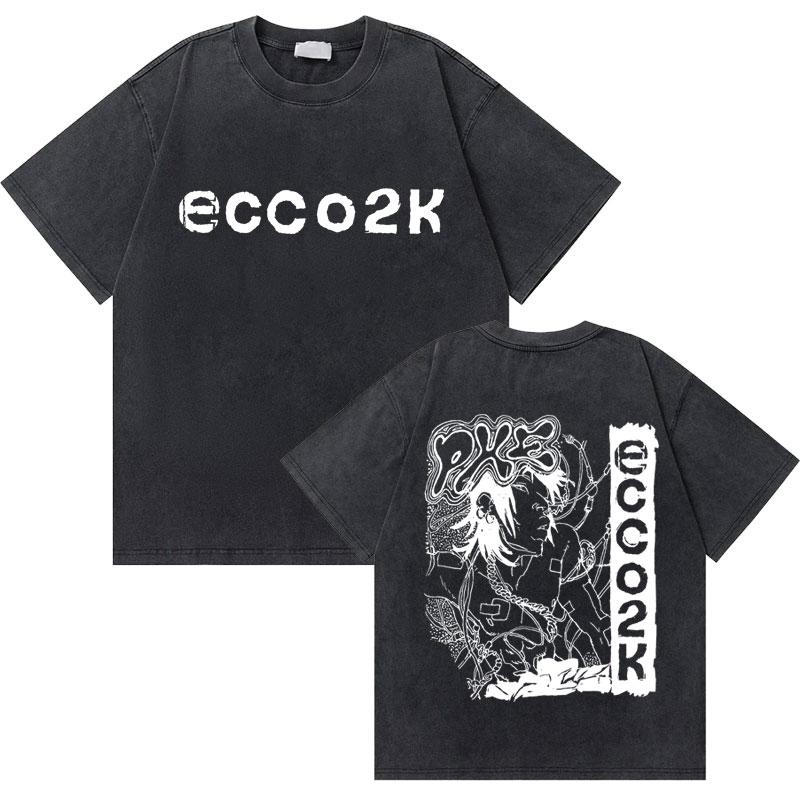 Washed Vintage Rapper Bladee Hip Hop Oversized Tshirt Drain Gang Graphic Tshirt Men Women Fashion Artistic Sense T Shirts