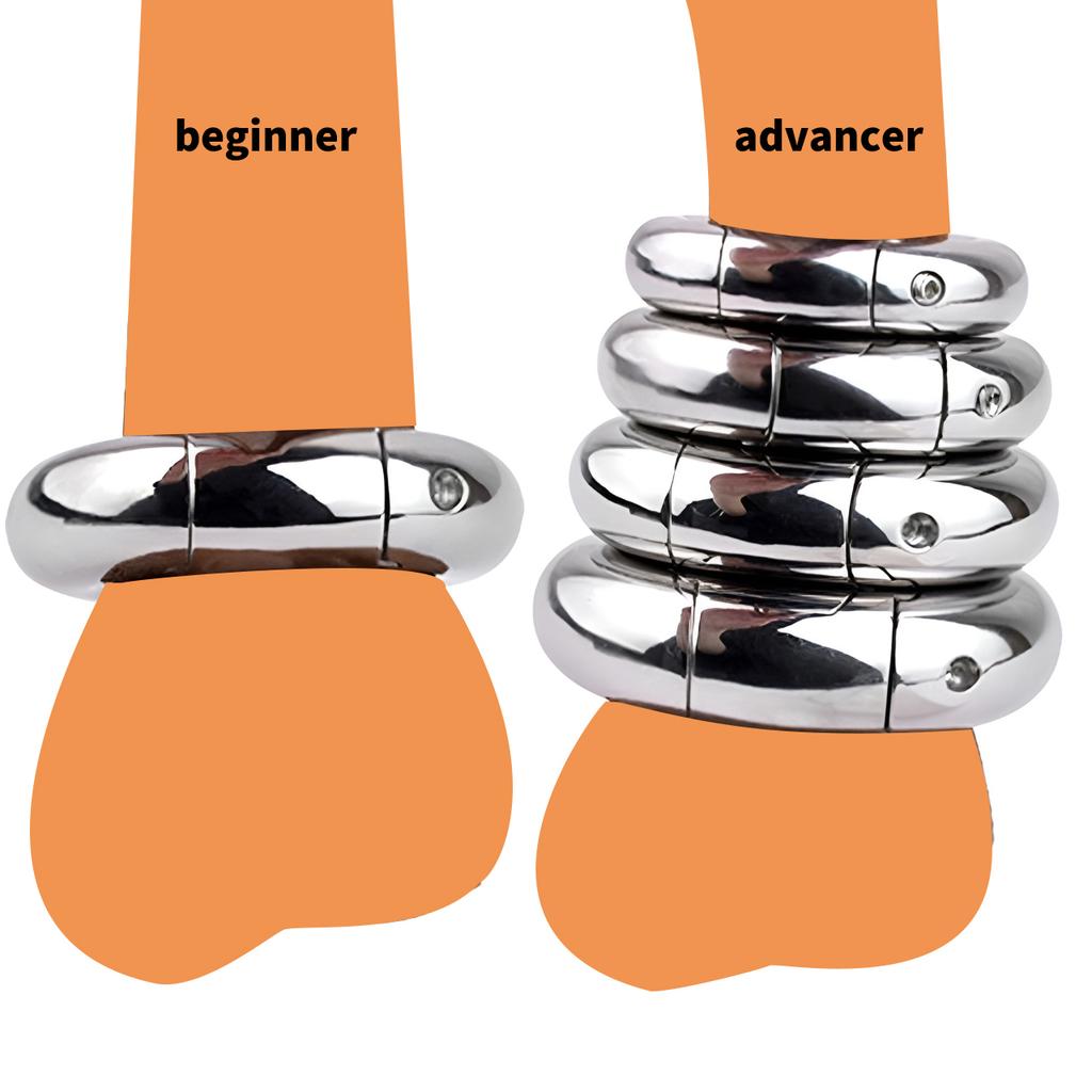 FRRK Weight Scrotal Ring Stainless Steel Ball Stretcher Metal Lock Ring Male Bondage Adult Intimate Personal Restraint Wear Toy