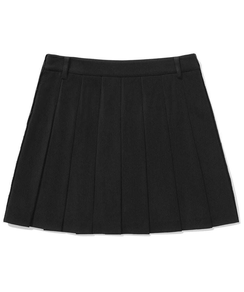 Covernat Woman Pleated Mini Skirt Charcoal