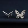 Exquisite Zircon Butterfly Brooch - Women's High-End Lapel Pin with Anti-exposure No-Sew Button