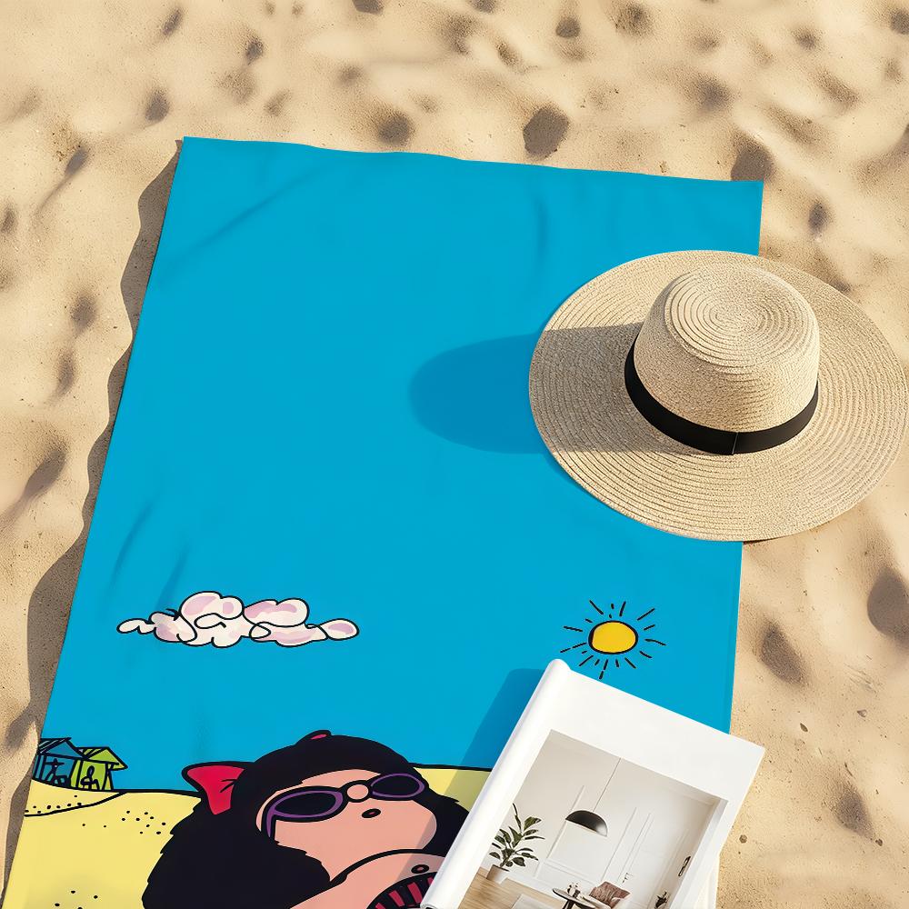 Cartoon Mafalda Towel Quick Drying Beach Towels Are Suitable For Swimming Pools Camping Yoga And The Gym