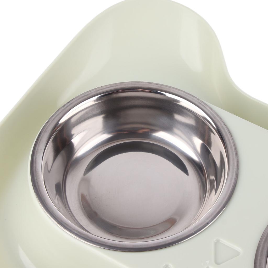 Hundenäpfe Edelstahl Niedliche Form Auslaufsicher Glatte Innenseite Leicht zu Reinigen Doppelter Hundenapf für