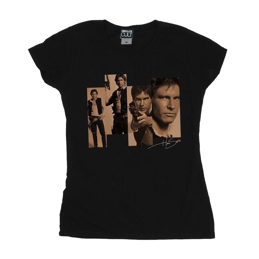 STAR WARS Damen/Damen Han Solo Photoshoot Baumwoll-T-Shirt