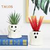 Ghost Planter Keramický roztomilý květináč duchů Halloween Ghost květináč s vtipnými výrazy Dárek pro milovníky sukulentů