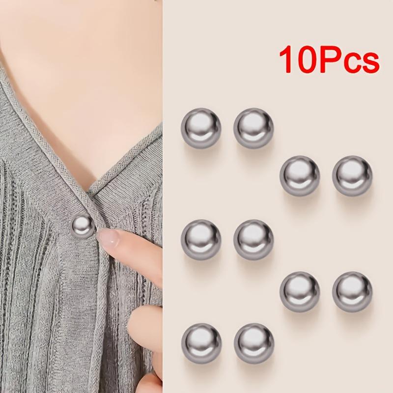 10 ks Perlové knoflíkové špendlíky DIY Dekorativní bezpečnostní krytky knoflíků Pro boty klobouky tašky šály límec Spona na jehlu Pevný špendlík Brož