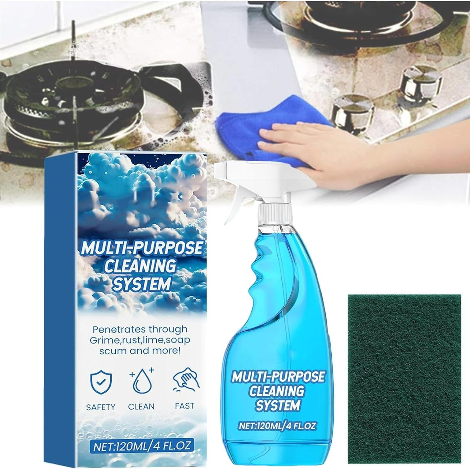 Foam Spray, Splashfoam Spray, Splash Kitchen All Purpose Cleaner, Splash Bottle Oven Cleaner, Multi-Purpose Foam Cleaner for Kitchen Heavy Oil (1PC) синий