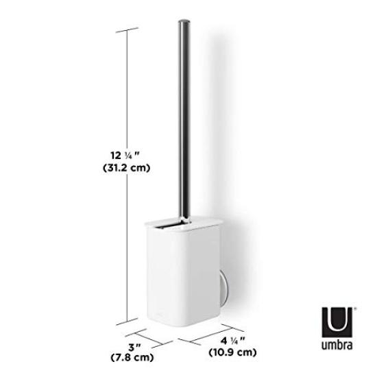 Umbra Toilet Toilet Flex SureLock Brush, White, Cleaner,
