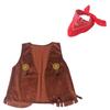 3Pcs Western Outfits Cowboy Hat Bandana Western Cowboy Costume Accessories for Halloween Party Dressing Up Pretend Play