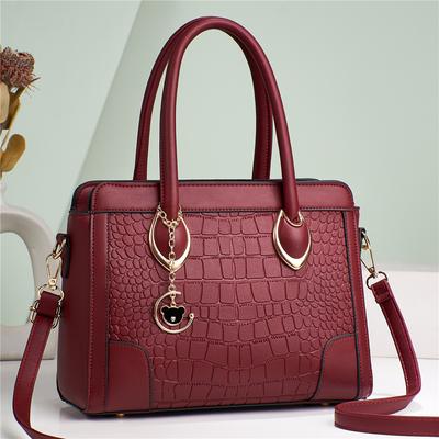 Women's Single Shoulder Bag Stone Grain Shaping Texture Large Capacity Single Shoulder Cross Body Splicing Women's Bag