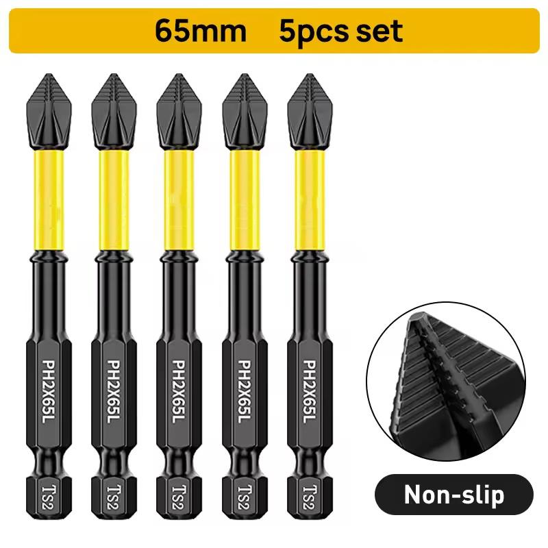 Anti-Slip and Shock-Proof Bits Screwdriver Bits High Hardness Strong Magnetic 25/50/65/70/90/150mm Ph2 Screwdriver Set