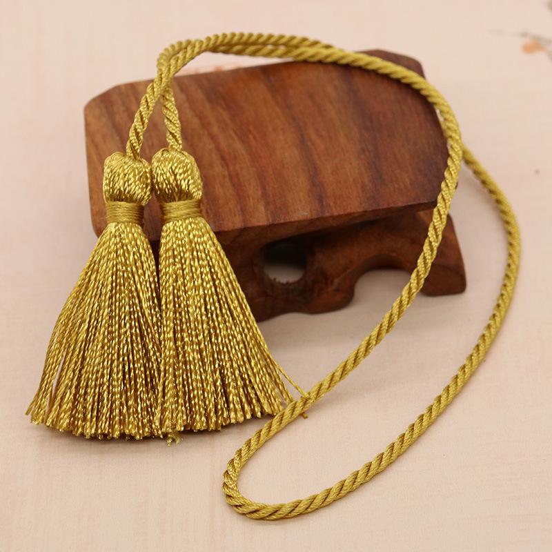 2-10Pcs 54cm Long Rope Double Fringe Trim Tassels Handmade Silk Bookmark Tassel For Curtain Decoration DIY Craft Sewing Supplies