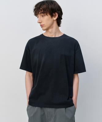 INSILENCE Ghost Pocket Distressed Short Sleeve Vintage Black
