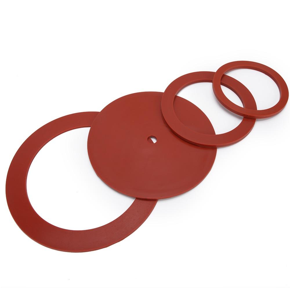 4pcs Red Color Casting Machine Gasket Rubber Material Vacuum Casting Gasket  Jewelry Casting
