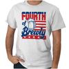 Funny 4th of July Drinking Beer Summer Party Womens or Mens Crewneck T Shirt Tee