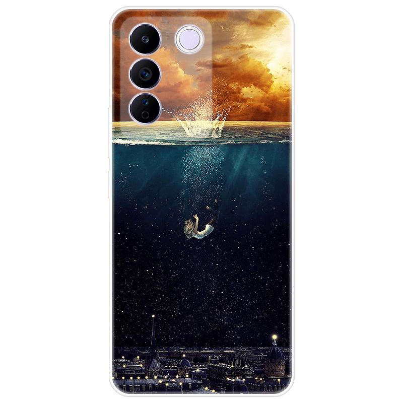 For Vivo V27e V 27e Case Soft Silicone Back Cover Cartoon Phone Case Diversification