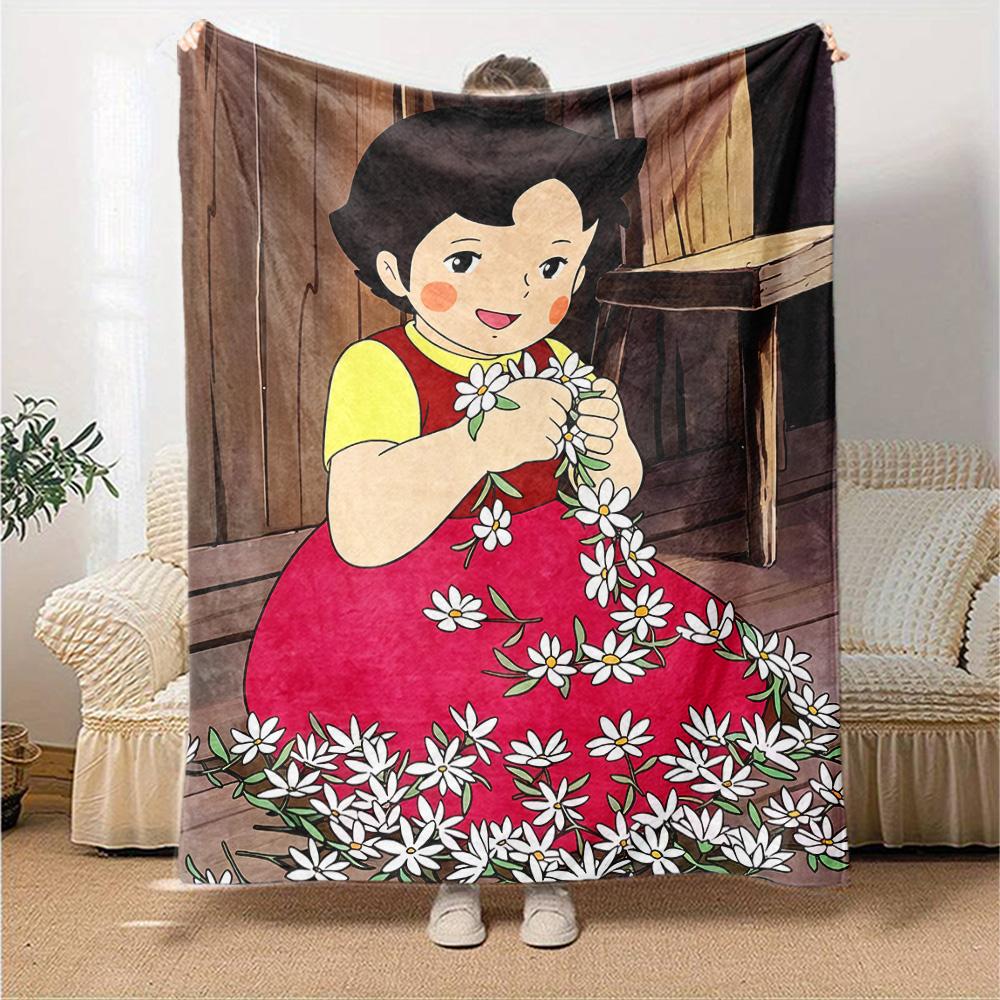 Daisy Chain Creation Flannel Blanket Super Soft Warm Cozy Blanket For Sofa Bed Office Travel Allseason Home Decor Gift