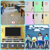 SICOHOME Line Up Spots for Classroom Floor Stickers - 36pcs Vinyl Line Up Dots 4" Removable Number Stickers for Classroom Decorations Kindergarten