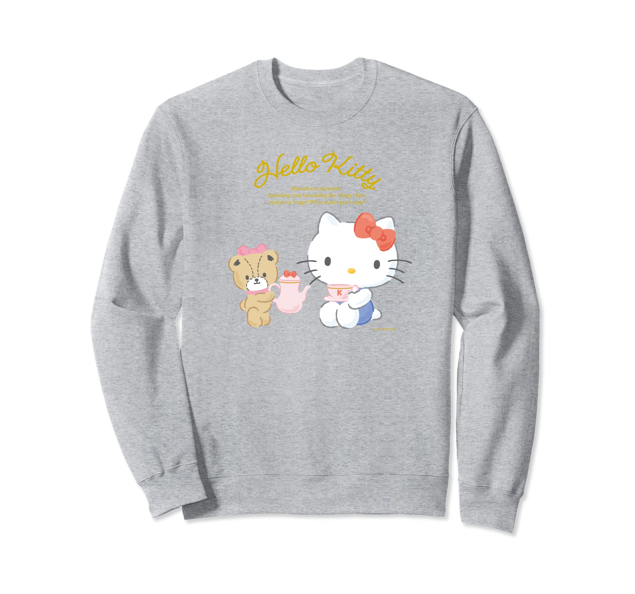 

Свитшот Hello Kitty Happiness My Room серый