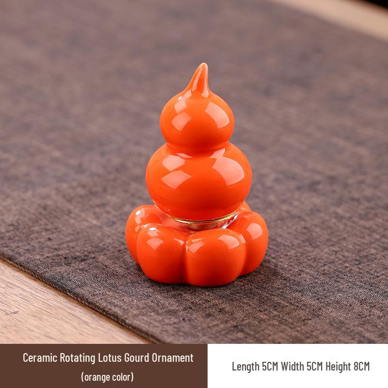 Vibrant Rotating Gourd Ornament: Stylish and Fun Tea Pet with Custom Logo Option