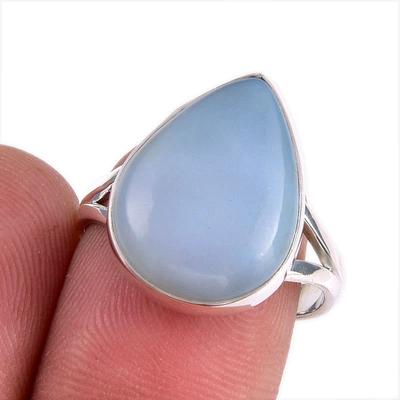 Natural Owyhee Opal Gemstone 925 Solid Sterling Silver Jewelry Ring S.7.5 m0B03