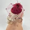 Feather Women Mini Mesh Hat Headband Flower Veil Hair Clips Small Fedoras Headwear  Bridal Headwear